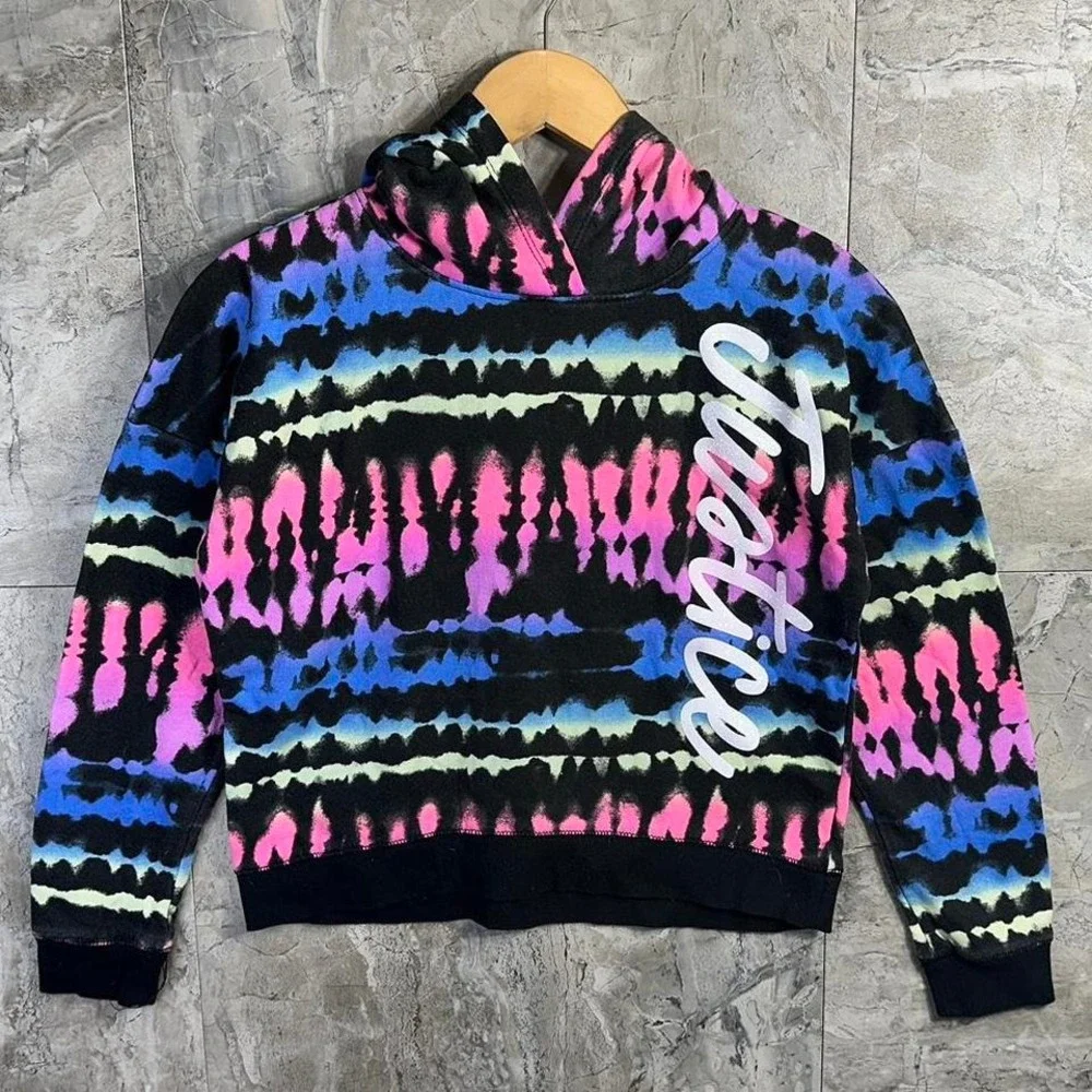 Justice tie-dye hoodie in‎ pink and blue #tie-dye Kids Size large 12-14